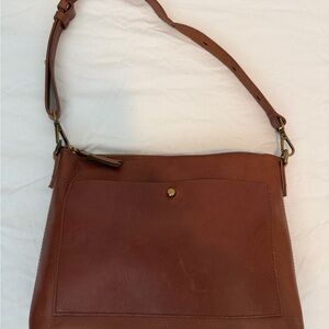 Madewell English Saddle Leather Transport Shoulder Crossbody Bag